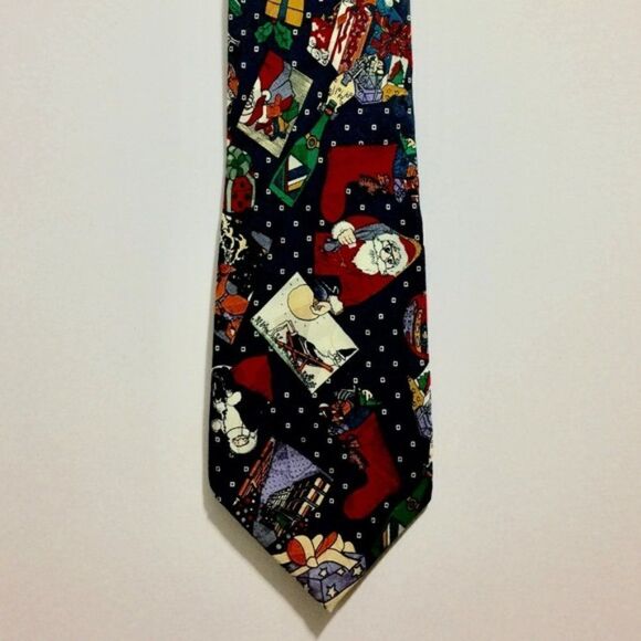 𝅺CHRISTMAS Theme Men's Necktie - Picture 1 of 7